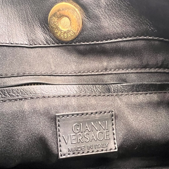 GIANNI VERSACE Rare Authentic Couture Medusa Black Calf Hair Made in Italy - Picture 11 of 17